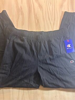Champion Men’s Black Jogger Sweatpants with Logo XL